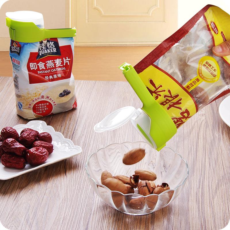 1PCS Fresh-keeping Sealing Clip Sealing Clip Oatmeal Discharge Spout Snack Bag Clip Moisture-proof Sealing Clip Bag Sealing Artifact