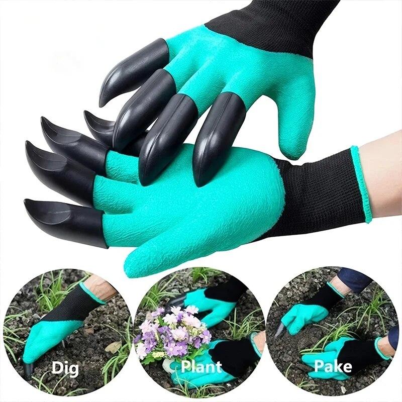 Garden Gloves With Claws - Dig, Plant, Weed & Seed Effortlessly - Protect Your Fingers & Nails,Garden Supplies