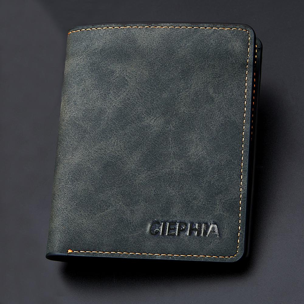 Pánské peněženky Vintage krátká bifold peněženka s okénkem ID Hluboké kapsy na hotovost RFID blokování kreditní karty dárky