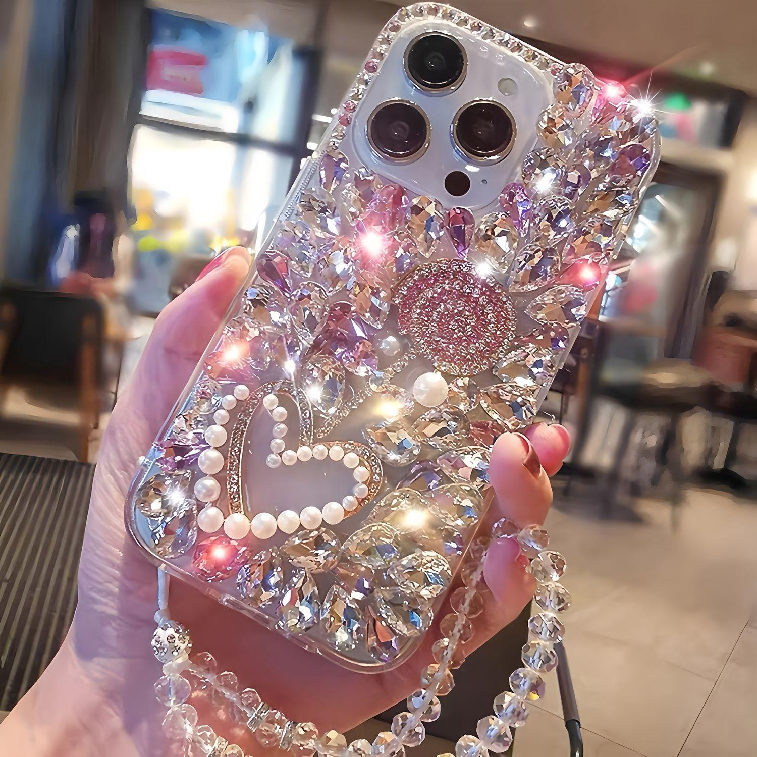 Luxury Crystal Phone Case For OPPO Realme 14 Pro Plus 14X 14T 13 12 Lite 4G 5G 3D Diamond Lollipop Bling Cover Girl's Gift