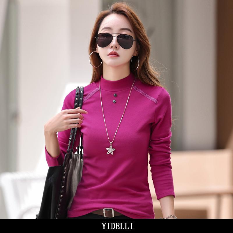 Women's 3XL Bottoming Shirt, Long-sleeved, Half-turtle Collar, Large Size, Versatile Autumn and Winter Style Inner Wear, Warm Tops