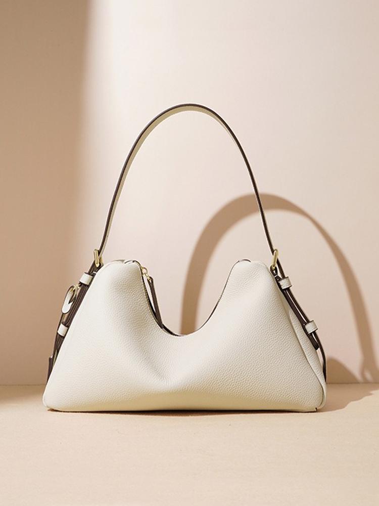 Geantă de mână din piele naturală Zency pentru femei, la modă, sub braț