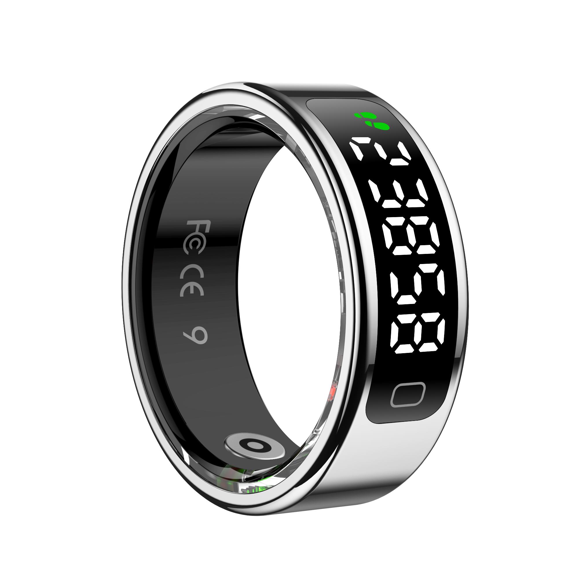 YurKem Smart Ring Heart Rate Blood Oxygen Blood Pressure Measuremen Men Women Fitness Tracker Sport IP68 Waterproof Bluetooth Ring