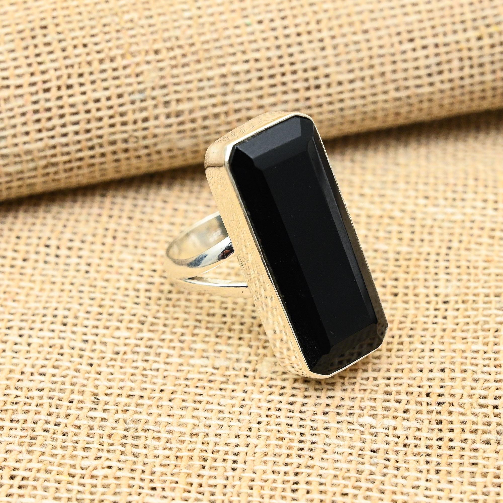 Glorious Black Spinel Gemstone Handmade 925 Solid Sterling Sliver Jewelry Ring For Her