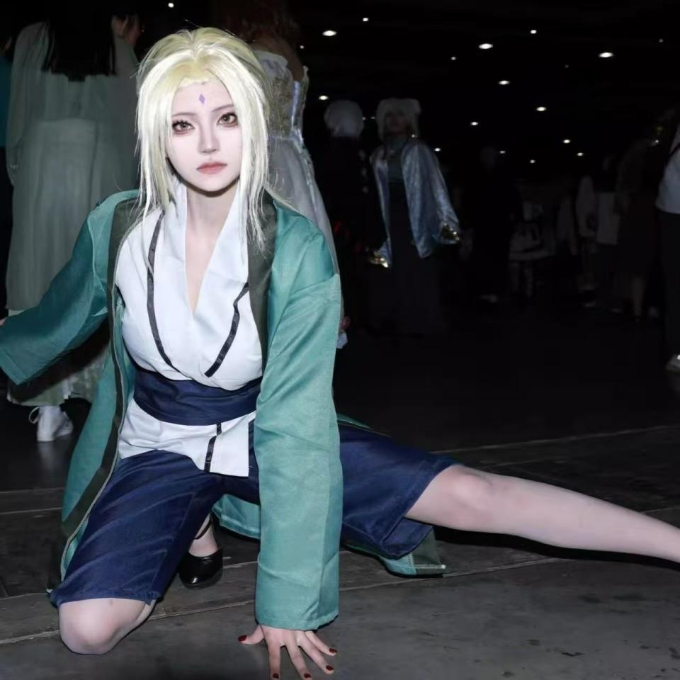 Tsunade Cosplay Costume Anime Cartoon Girls Women Kimono Christmas Wig Halloween Carnival Suit