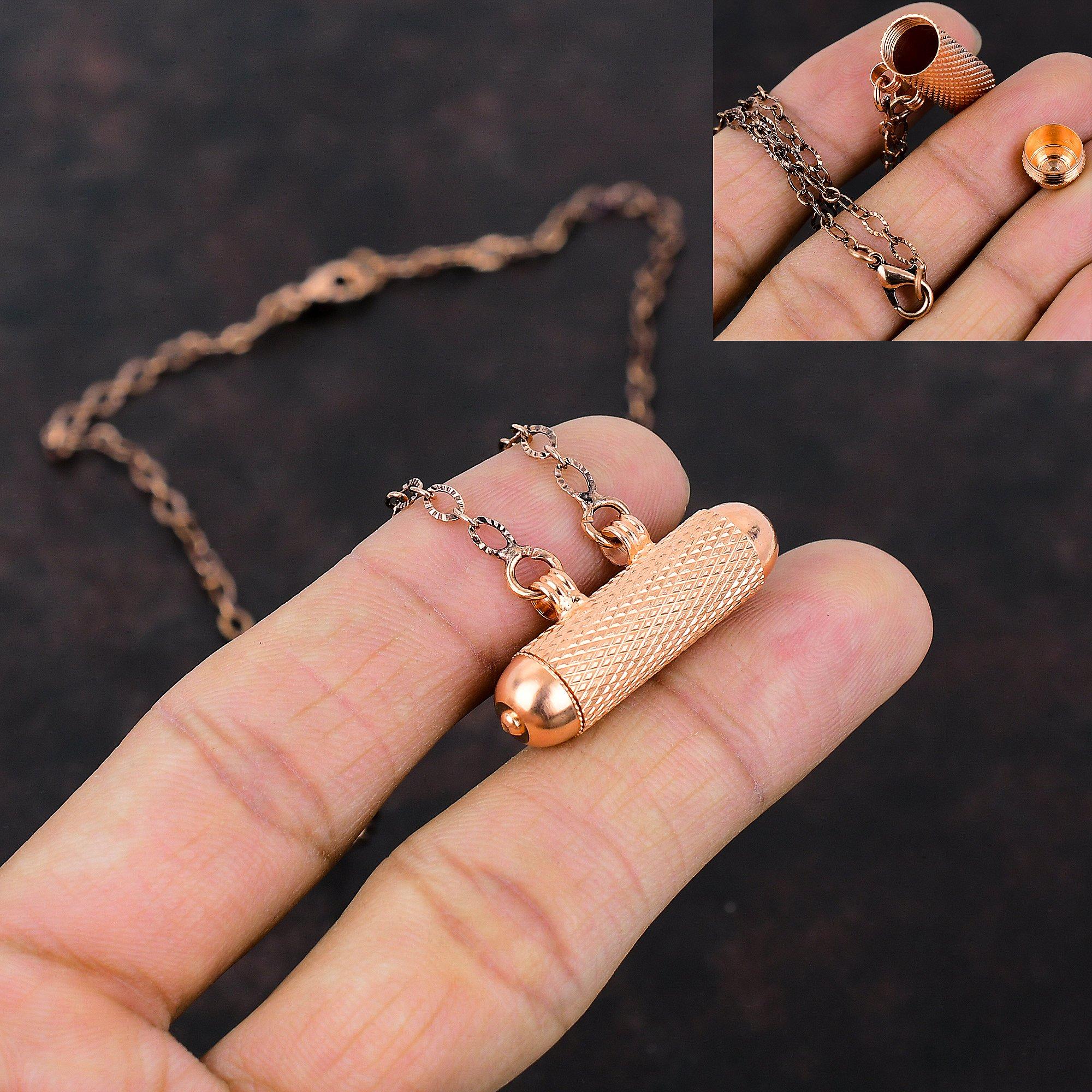 Copper Taweez Pendant Handmade Jewelry Openable Taweez With Chain Pendant Prayer Box Locket Copper Jewelry Best Design Pendant Gifts For Her