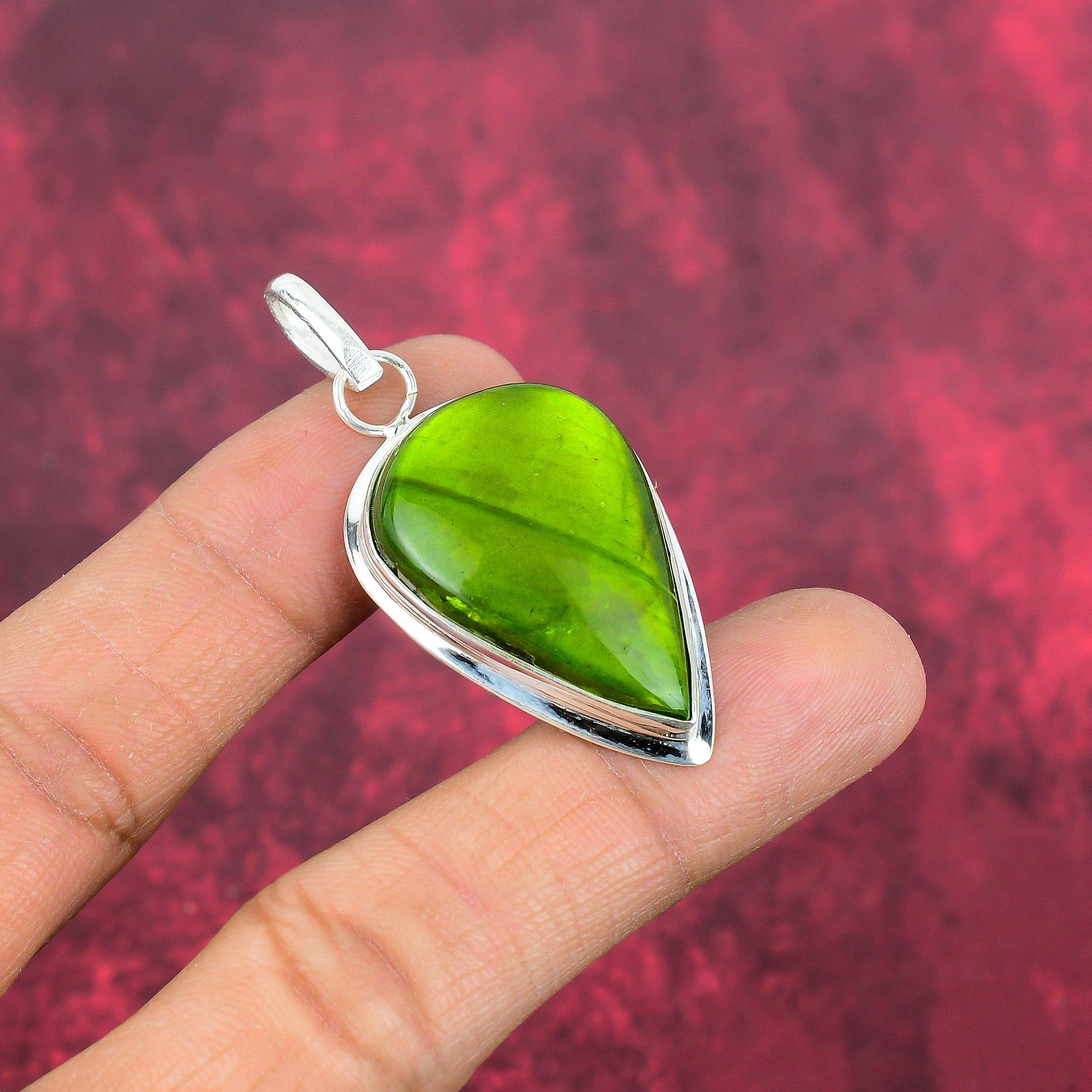 Green Flash Labradorite Pendant Gemstone Jewelry, 925 Solid Sterling Silver Pendant, Handmade Jewelry Birthstone Pendant, Gift For Him