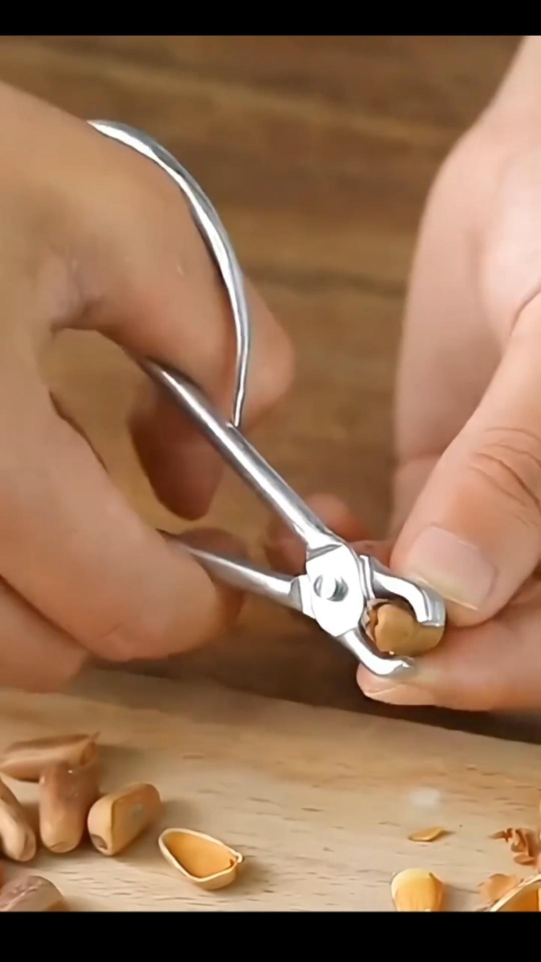 Pine Nut Clip Stainless Steel Chestnut Walnut Opener Pliers Quick Nut Sheller Cutter Clip Kitchen Tools