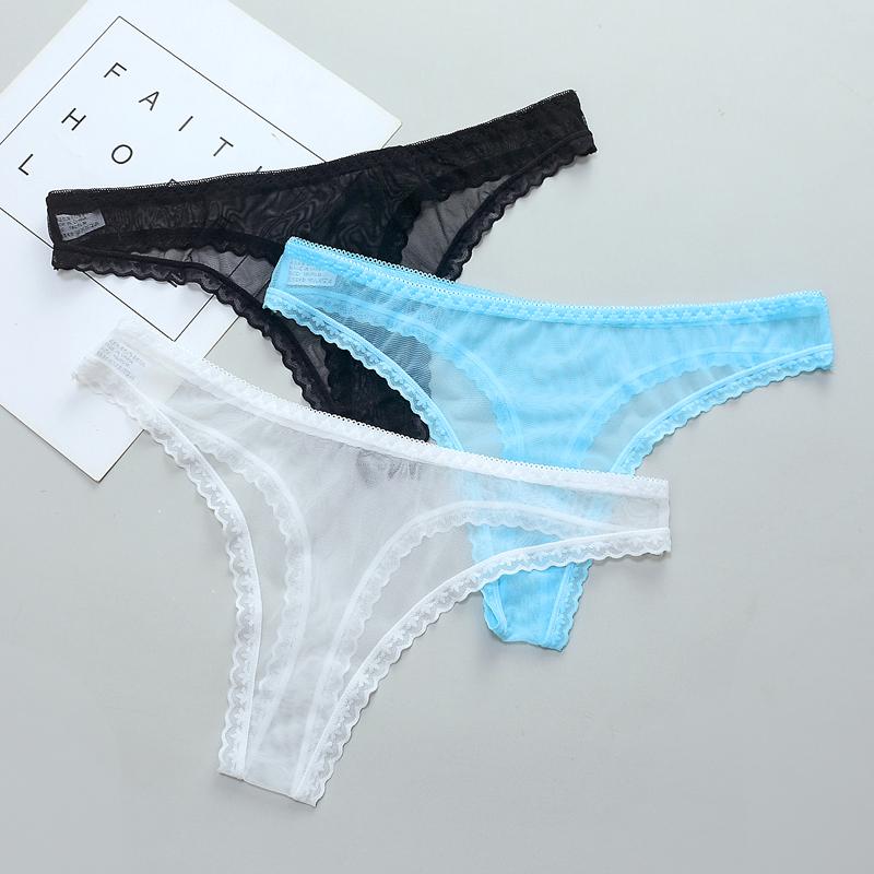 Incredibile lingerie da donna G String intimo in pizzo Femal sexy T-Back perizoma mutandine trasparenti a vita bassa