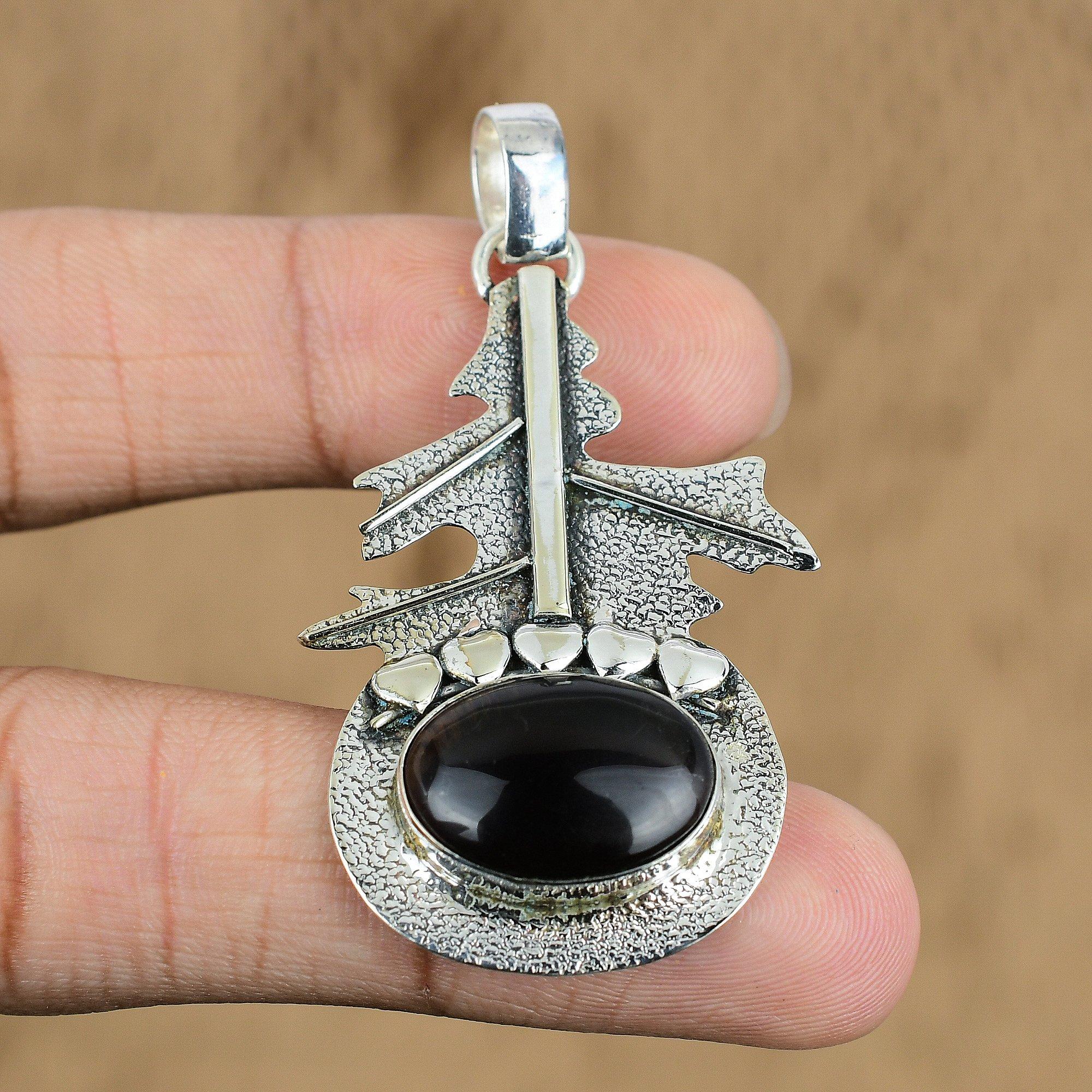 Natural Smokey Quartz Gemstone Pendant 925 Sterling Silver Jewelry For Girls