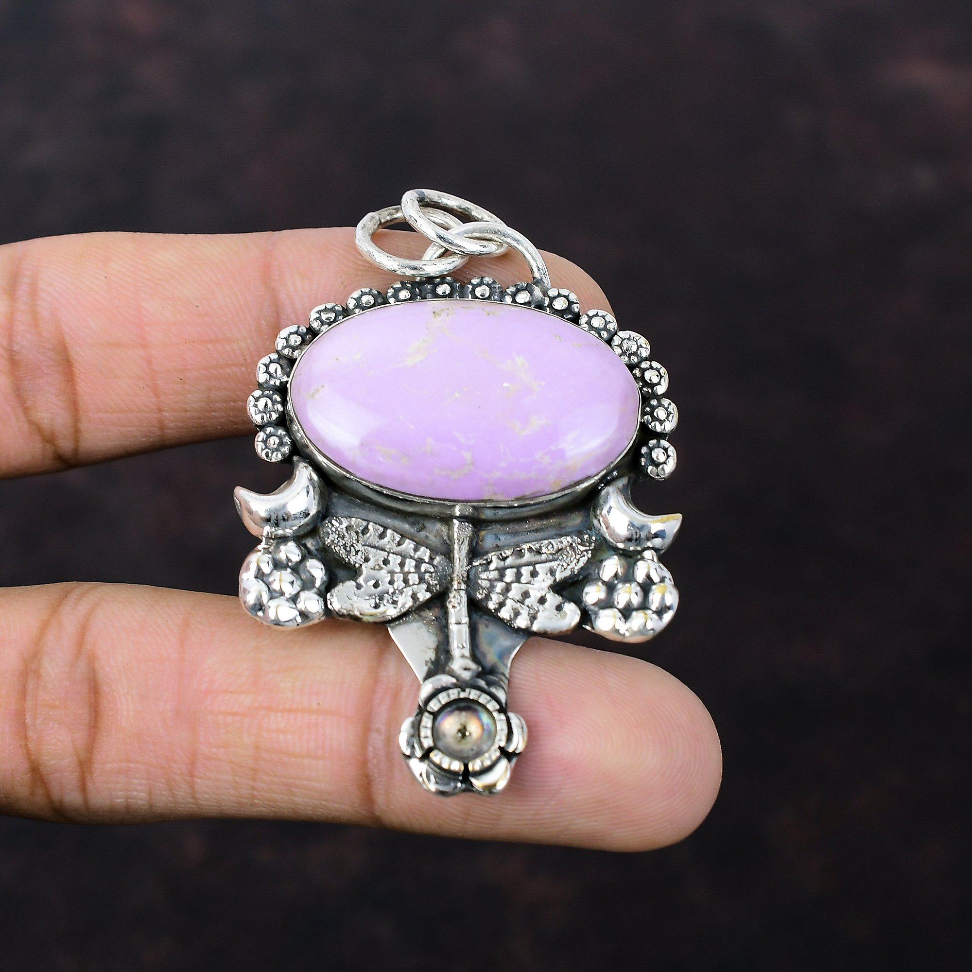 Phosphosiderite Pendant Handmade Ethnic Jewelry 925 Sterling Silver Pendant A One Quality Gemstone Jewelry Gift For Friend Dragonfly Pendant