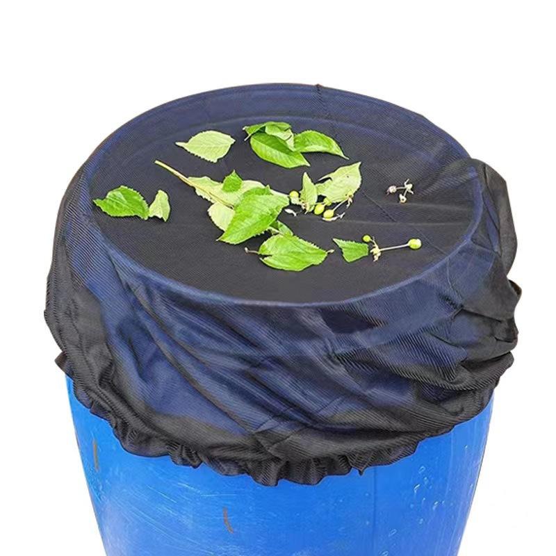 Rain Barrel Mosquito Net Cover Durable Polyester Mesh Screen for Outdoor Water Tanks, Filters Debris   Prevents Pests