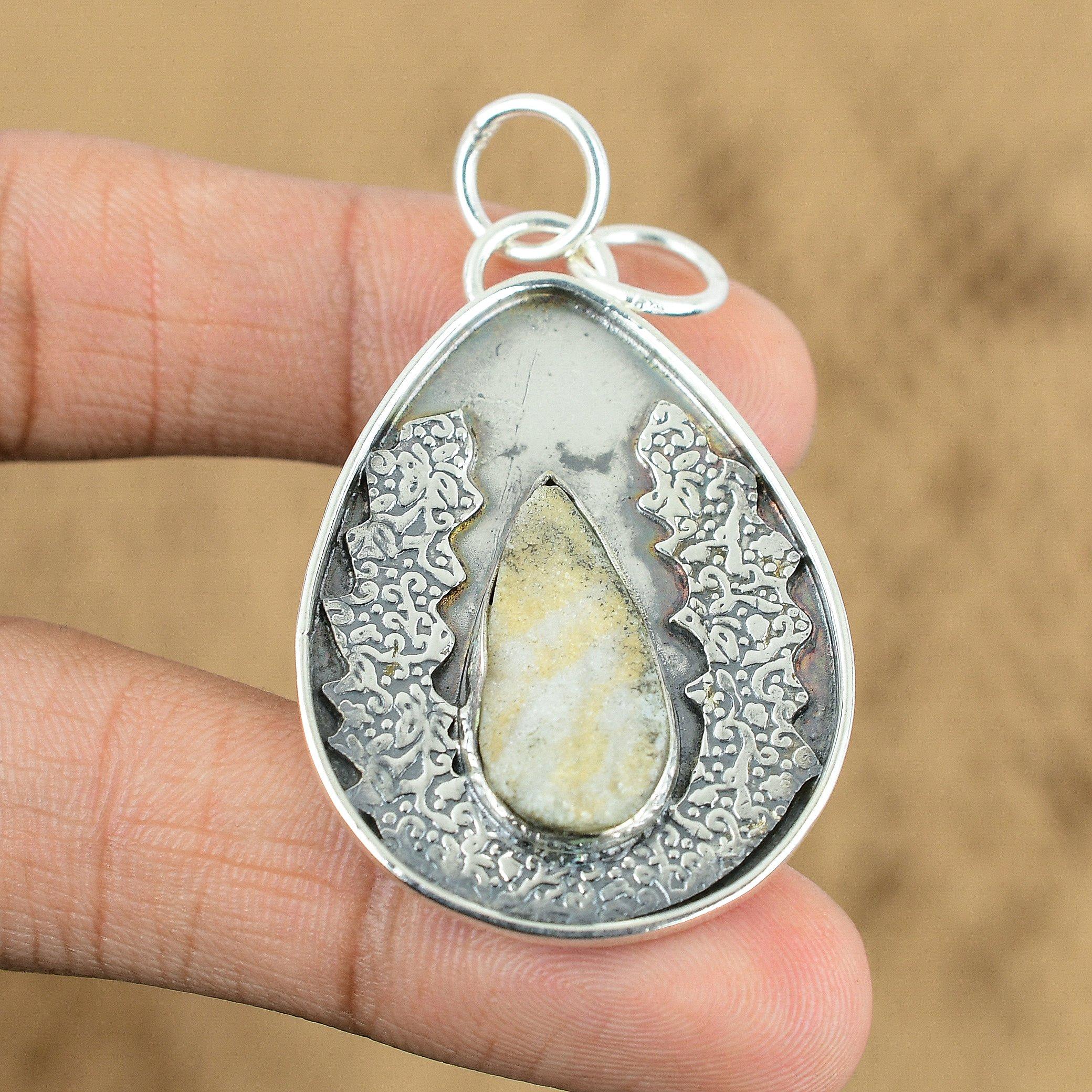 Womens Day Deal 925 Sterling Silver Geode Agate Druzy Stone New Pendant Jewelry