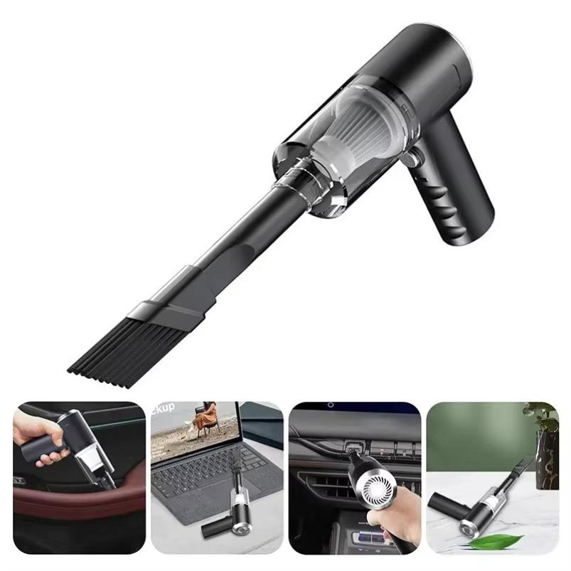 Handheld Car Vacuum Cleaner Powerful Wireless Dust Collector USB Rechargeable 1200mAh Portable Cleaning Appliance for Home and Auto