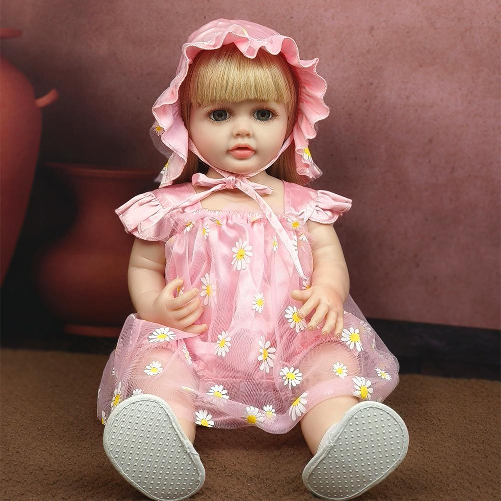 Jucărie pentru copii renăscuți din silicon de 55 cm pentru tot corpul