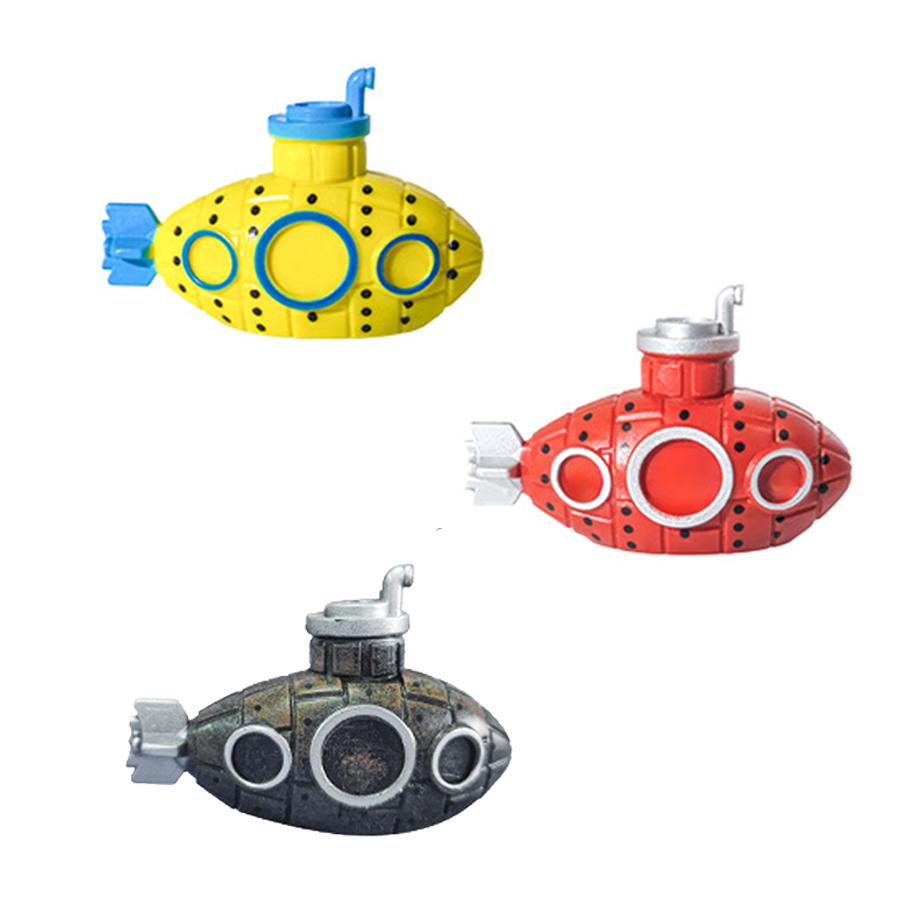 3er-Pack Harz-Aquarium-U-Boot-Ornamente - Realistische Unterwasser-Dekoration für Zuhause & Büro