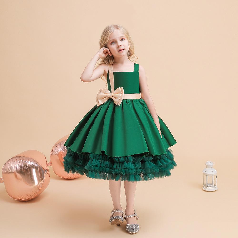 Girl Tutu Flower Dress For Girls Winter Clothing Children Christmas Birthday Party Princess Gown Dresses Kids Bead Tutu Costume