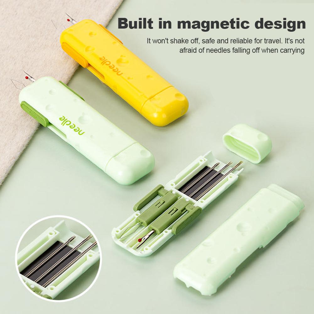 3-in-1-Nadeleinfädler mit Doppelkopf, manueller Einfädler, Nähtelentferner, Haushaltsnähzubehör, Doppelend-Design, Nadelarbeit