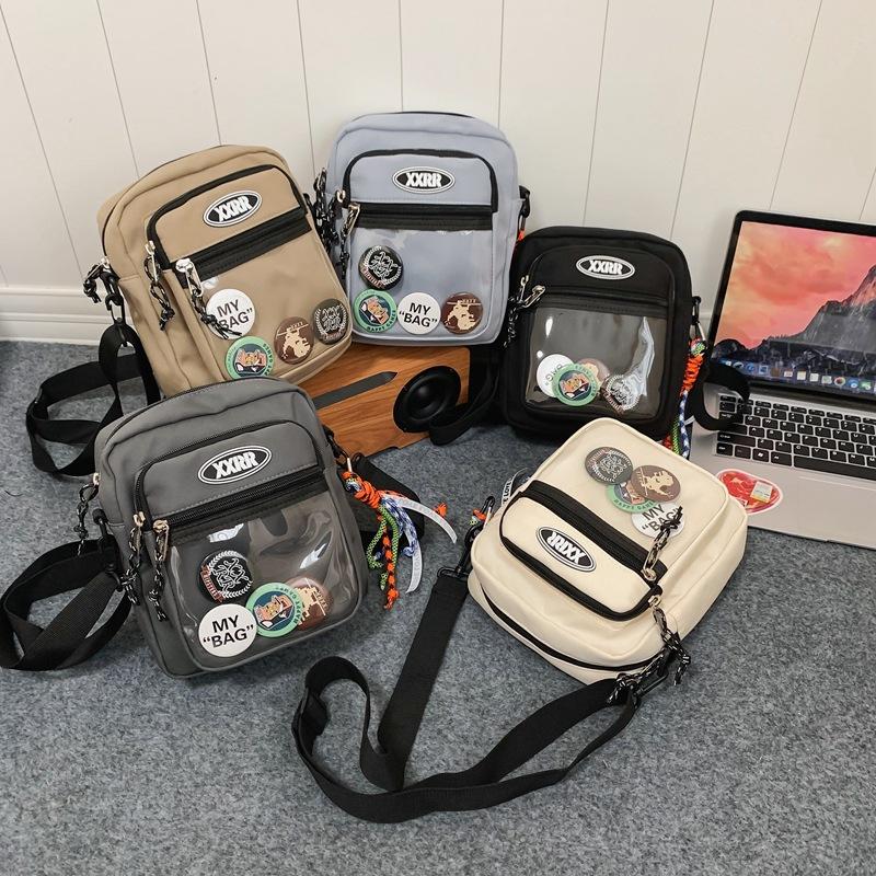 Korean Crossbody Shoulder Bags for Women Men Unisex Transparent Pocket Phone Bag