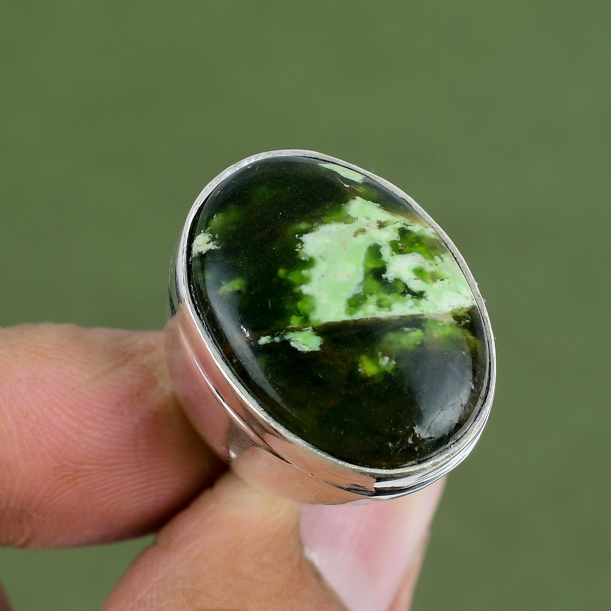 Australian Chrome Chalcedony Ring 925 Sterling Silver Rings Handmade Jewelry Natural Gemstone Ring Anniversary Gifts Available In Ring Size