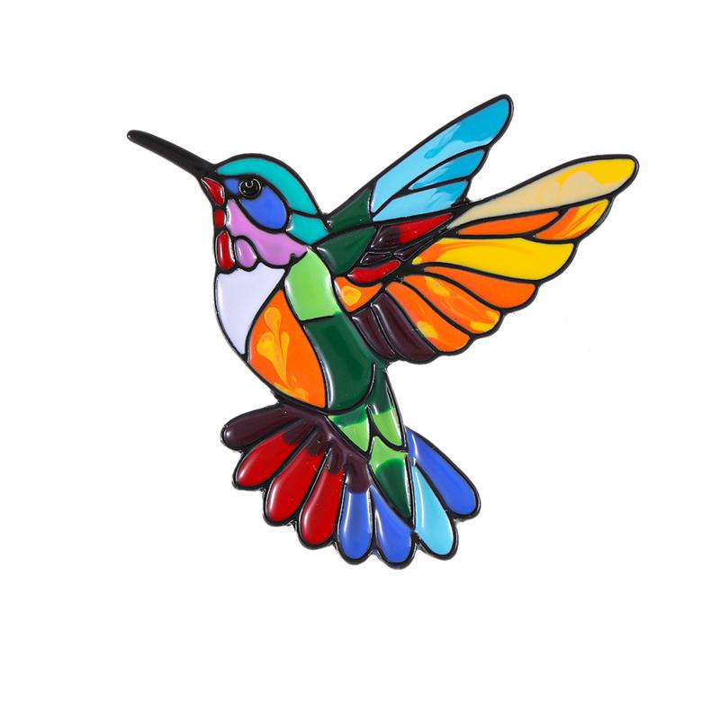 Broches de Beija-flor Coloridos Esmaltados Animal Pássaro Alfinete Mulheres Casaco Terno Corsage Acessórios de Roupa