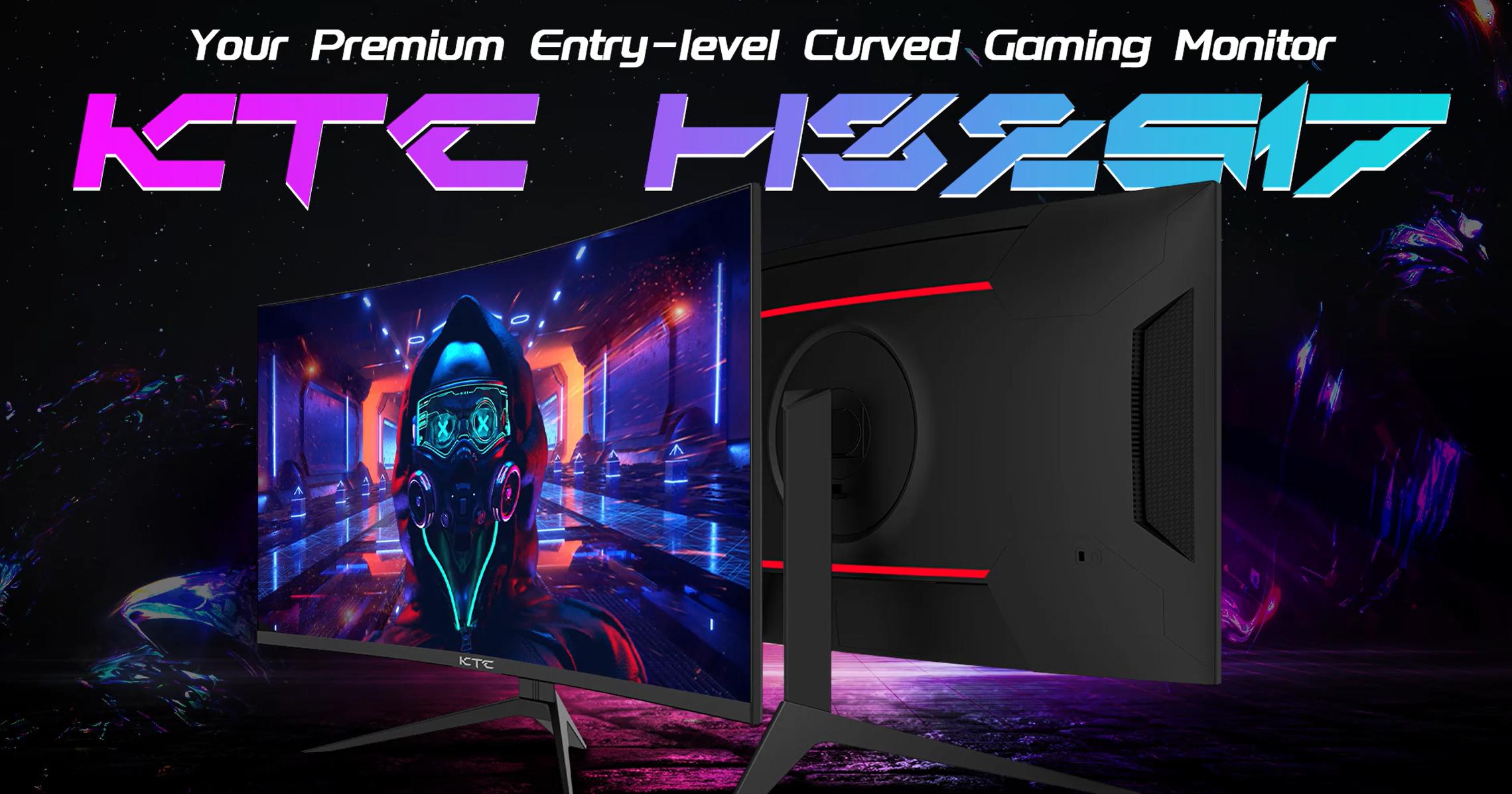 KTC H32S17 Gaming Monitor 32-inch 2560x1440 QHD 180Hz HVA Curved 1500R