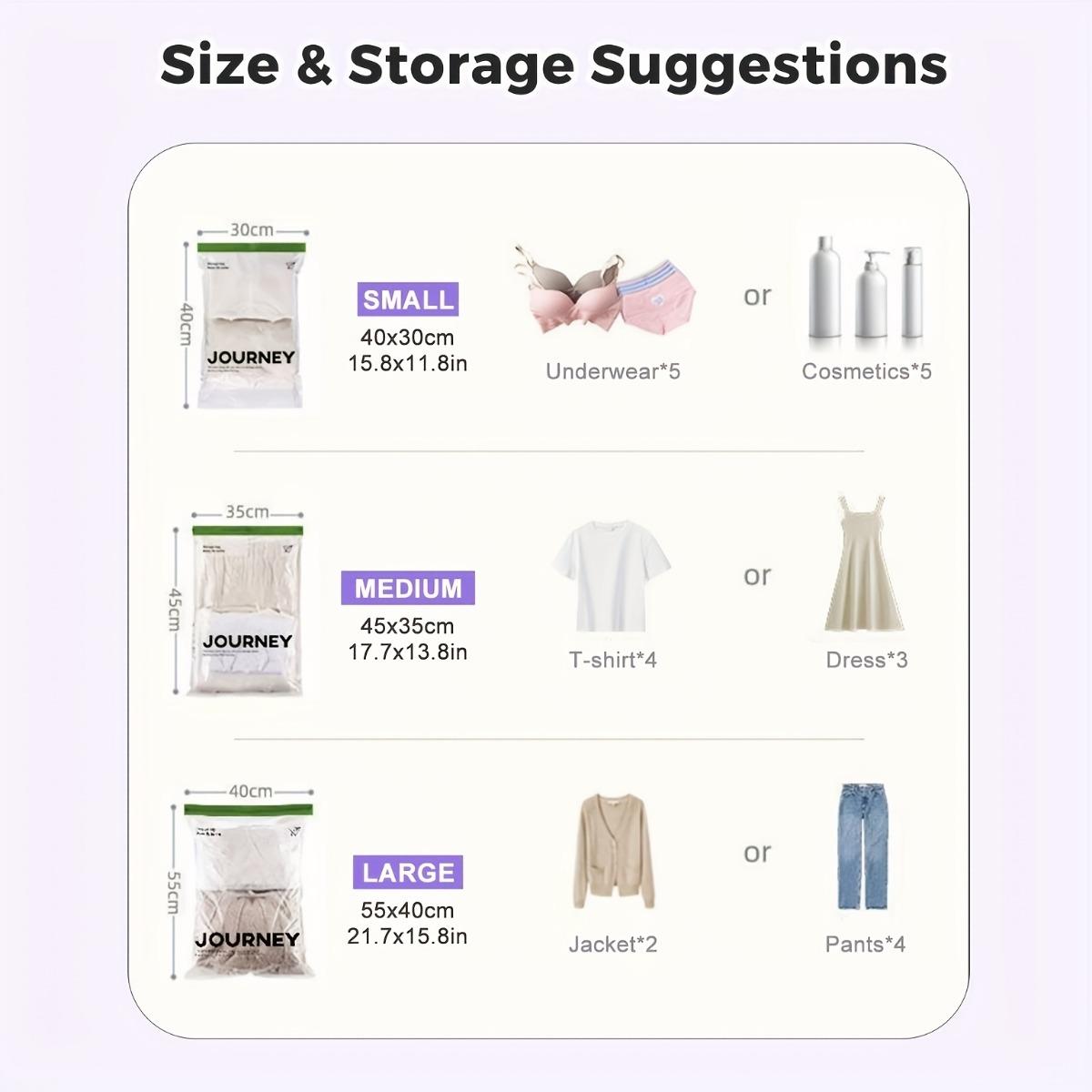 2-pack/1 Set Hand Rolled Travel Vacuum Storage Bag (no Need for An Air Pump) - Transparent Matte Design, Saving Space As A Compressed Storage Bag