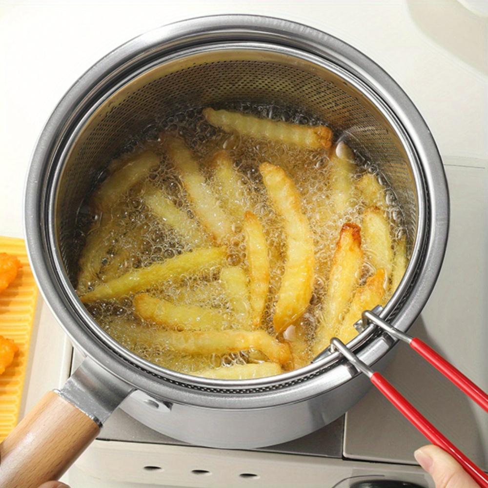 Stainless Steel Multi-Purpose Cookware Set with Frying Basket And Glass Lid - 304 SUS Non-Stick Saucepan, Deep Fryer, Noodle Boiler, Milk Pan