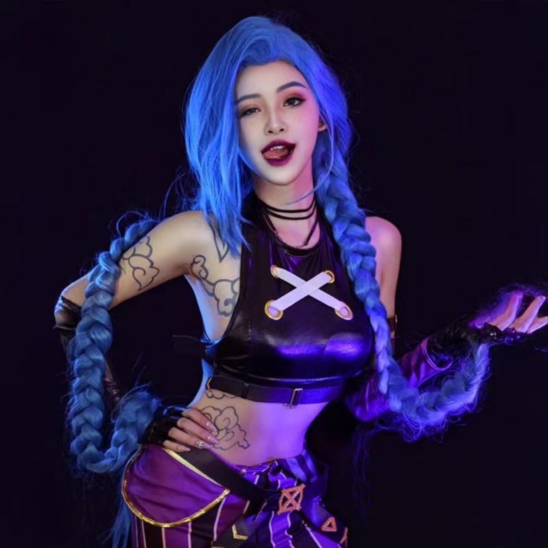 Halloween Cosplay Costume LOL Coswear League Of Legends Battle Of Two Cities Jinx Cosplay Costume Game Anime Game Cos
