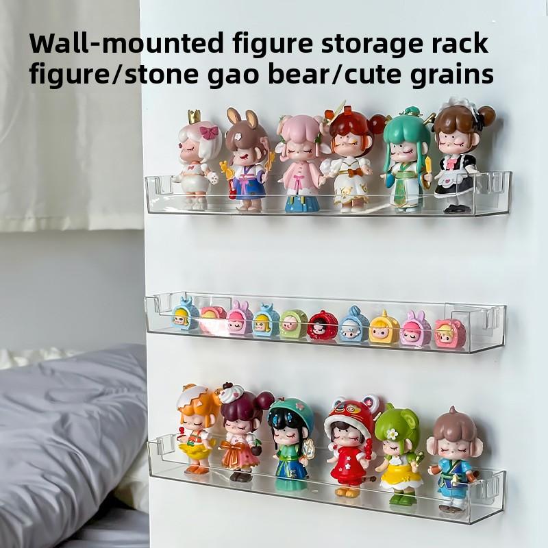 Blindbox Aufbewahrungs-Displayständer Pop Mart Transparentes Acryl Wandmontiertes Aufbewahrungsregal Handgefertigte Ornamente Wandmontierte Displayleiste