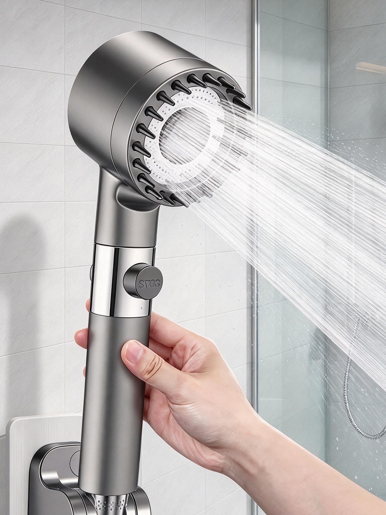 Basınçlı El Duş Başlığı, 3 Mod Ayarlanabilir Su Çıkışlı Duş Başlığı, Yuvarlak Masajlı Duş Başlığı, Duş Sprinkleri, Duş Sprey Başlığı,