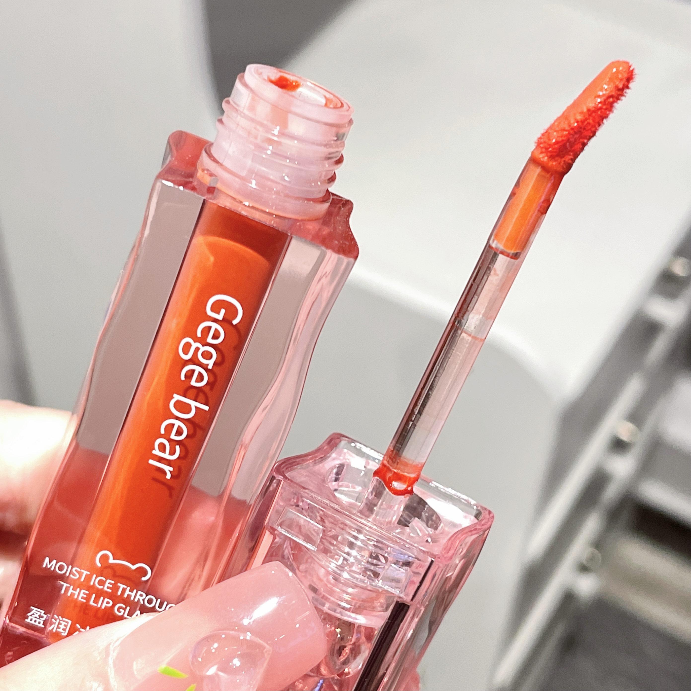 GEGE BEAR Mirror Lip Gloss Moisturizing Glass Lipstick Long-lasting Color Lips