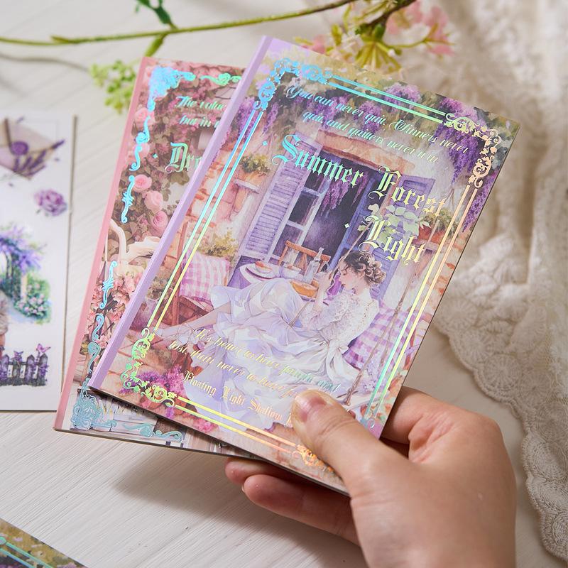 20 Sheets PET Die Cut Stickers Book Girl's Flower Decorative Handmade Scrapbooking Material Diary Album Craft Supplies