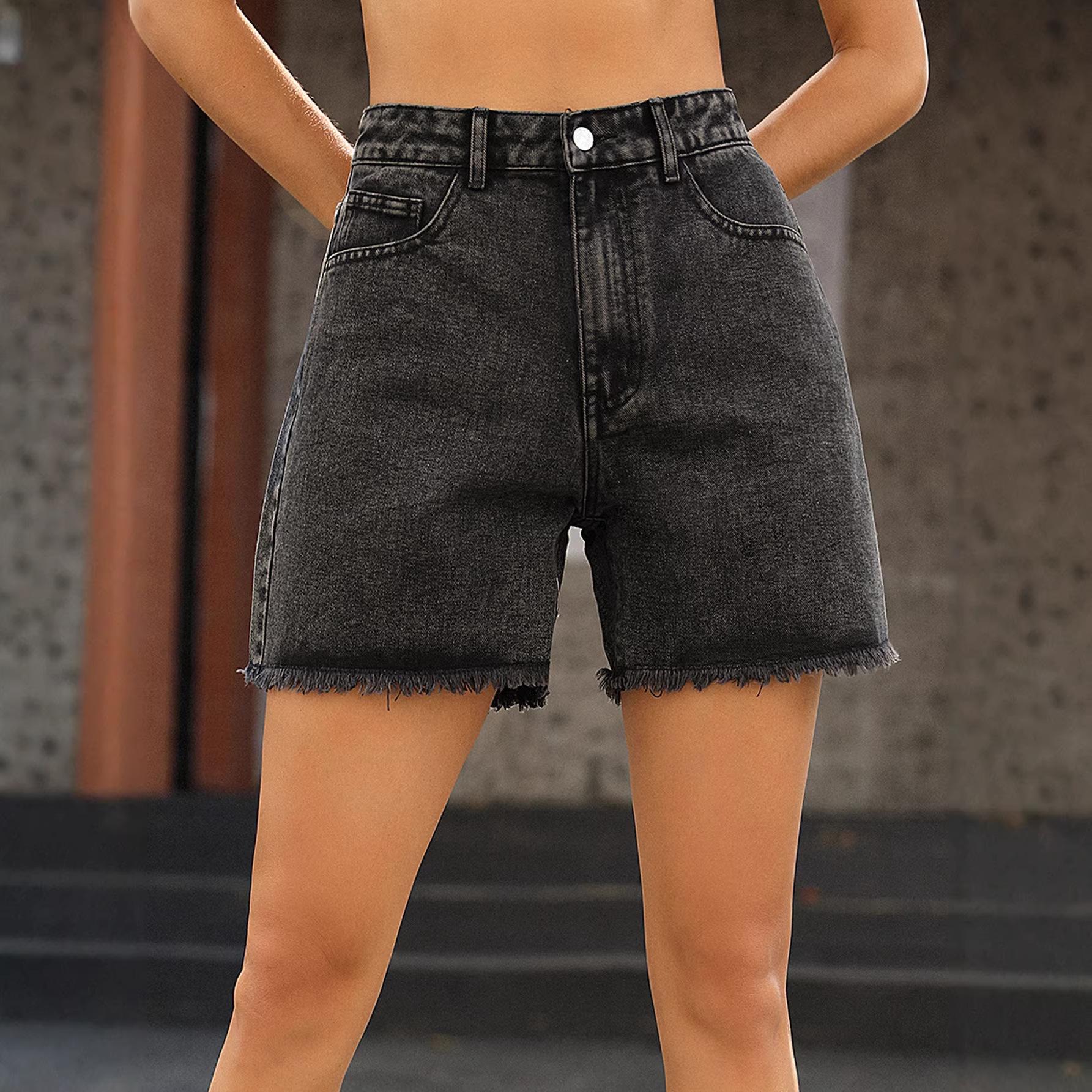 Damen High Waist Neue Jeansshorts, Sommer Hot Girl Slim Fit Drei Punkte Lässige Jeansshorts