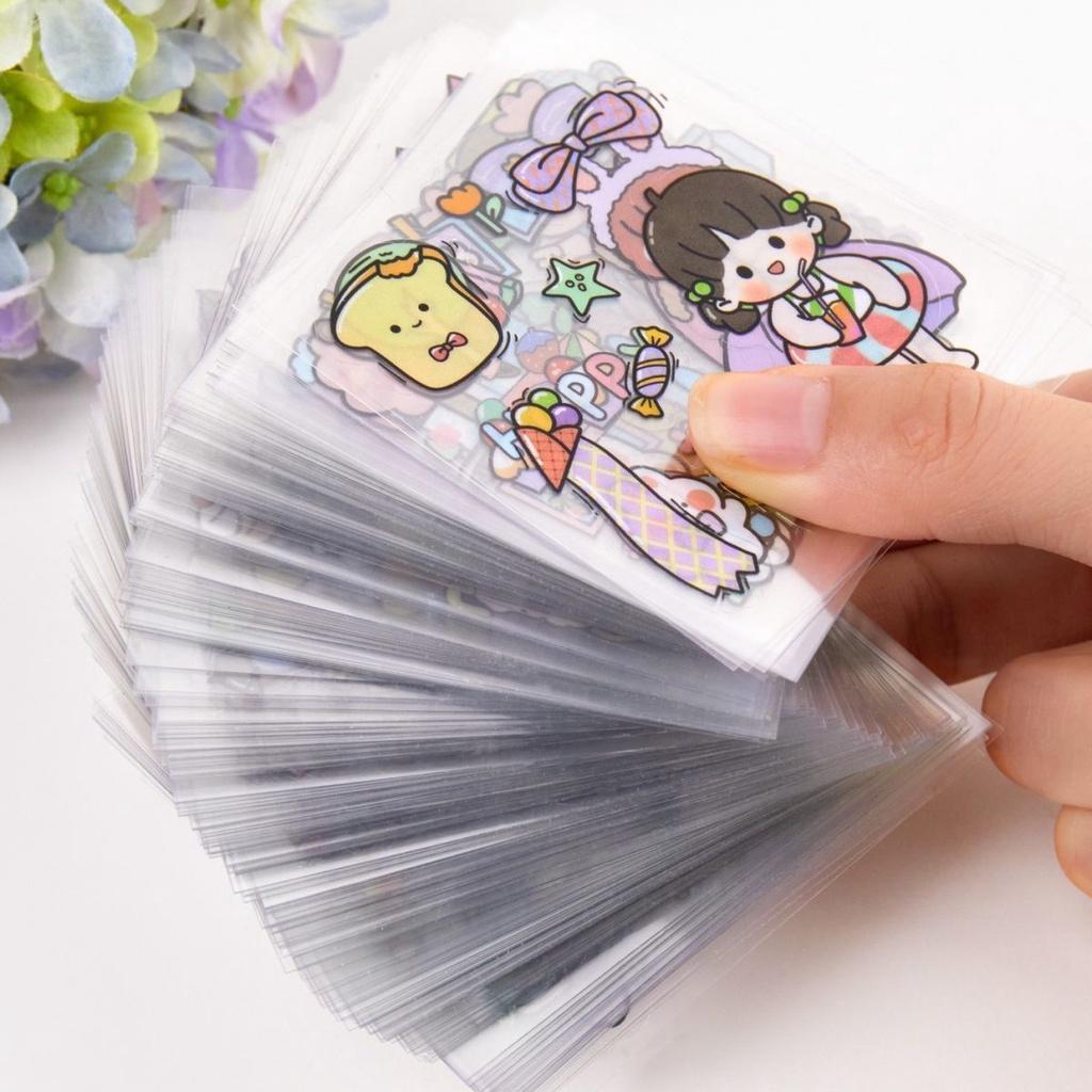 100pcs/200pcs Stickers with No Repetition Cute Girls' Handbook Big Belly Cup PET Stickers with High Appearance Value