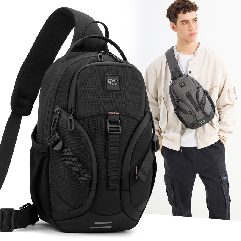 New Fashion Men's Chest Bag Multifunction Outdoor Climbing Riding Bag Pack Male Fanny Pack Causal Phone Bag Student Shoulder Bag