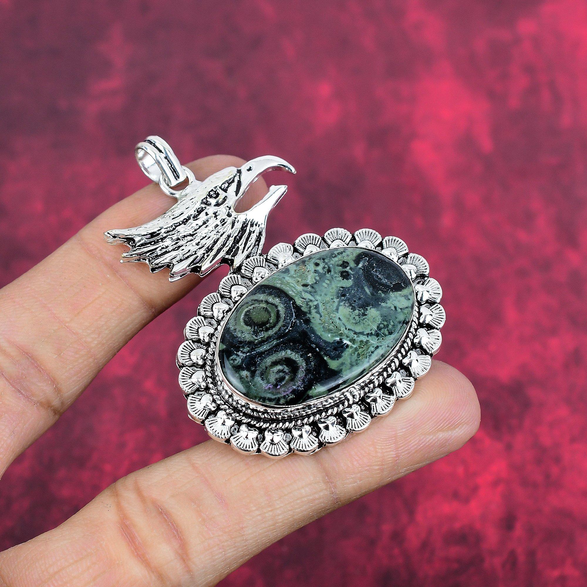 Star Galaxy Jasper Pendant, 925 Solid Sterling Silver Gemstone Jewelry, Handmade Pendant, For Thanksgiving