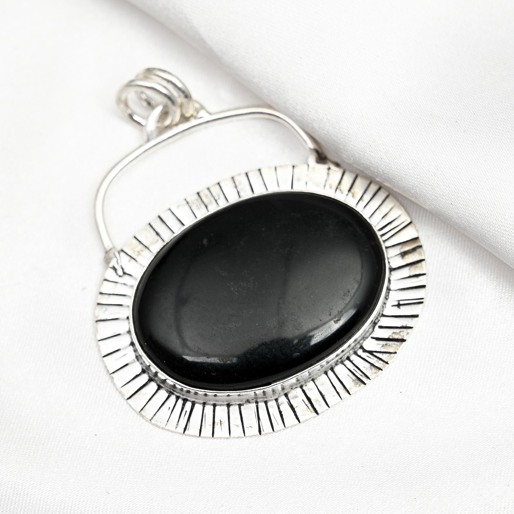 Black Onyx Jewelry, 925 Solid Sterling Silver Pendant Handmade Gemstone Jewelry, Gifts For Wife Brand New Pendant