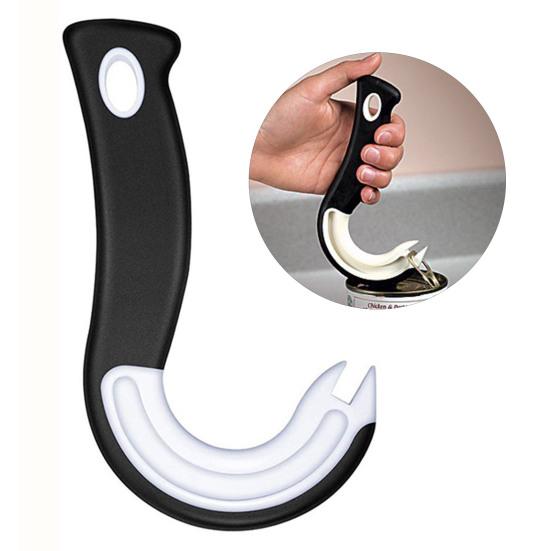 ABS Ring Hook Can Opener Manual Pulling Jar Opener Non-slip Portable Bar Lid Open Tool Durable Can Corkscrew Kitchen Gadget Tool