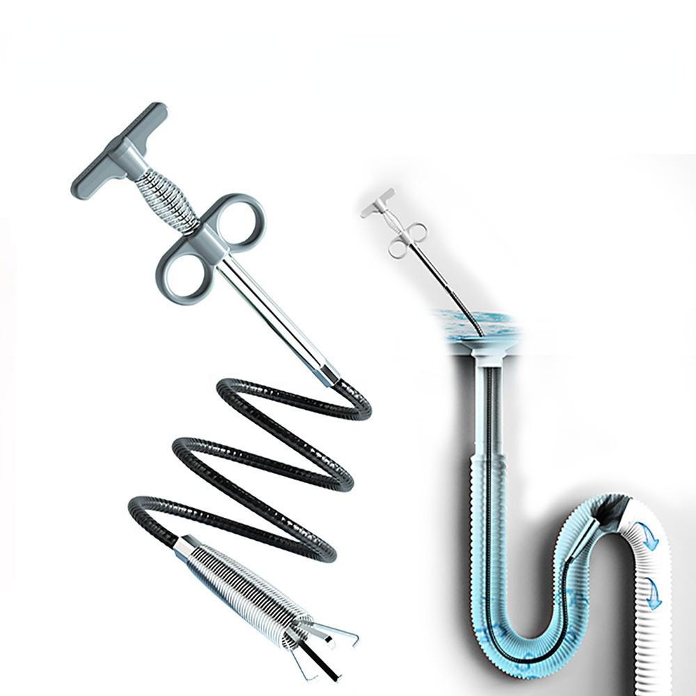 Strumento per dragare tubi a molla per serpenti per sbloccare tubi fognari per strumenti per la pulizia di tubazioni per lavandini per capelli, cucina, bagno