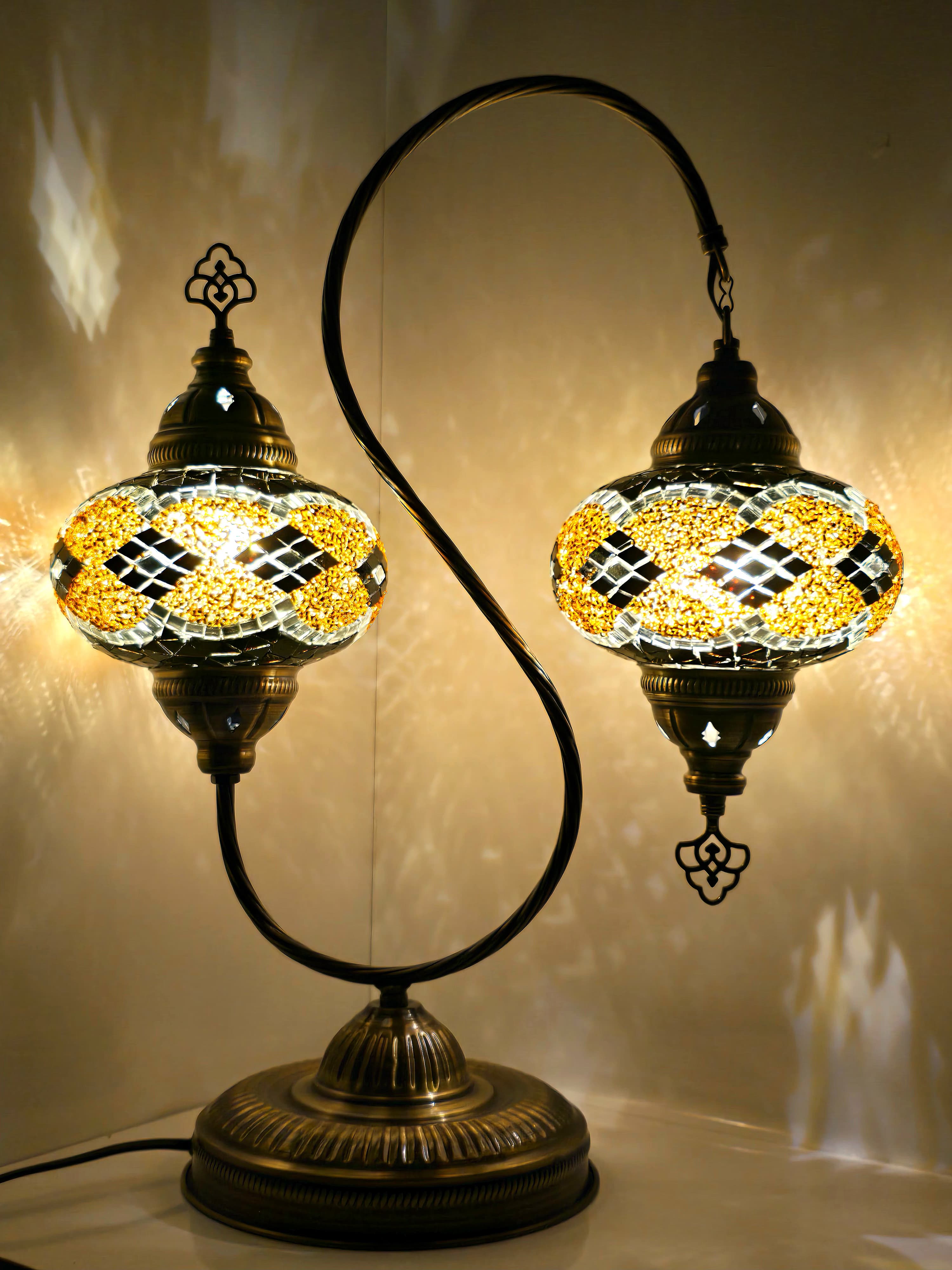 Turkish Mosaic Table Bedside Lamp 100% Handmade 54cm Real Turkish Lamp