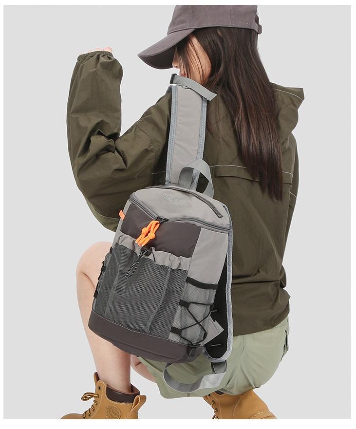 Nylon Outdoor Casual Rucksack with Main Compartment and Drawstring Pocket