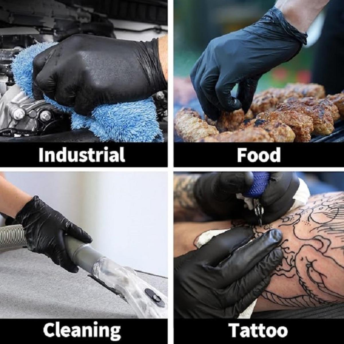 Disposable, Composite, Nitrile Gloves, Rubber, High Elasticity, Protective, Food Processing Gloves, Work Gloves, Cleaning Gloves