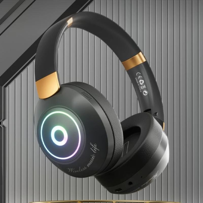 უკაბელო Bluetooth ყურსასმენები სათამაშო გარნიტურა HIFI სტერეო ხმა ყურსასმენები მიკროფონით სპორტული RGB ფერის ყურსასმენი