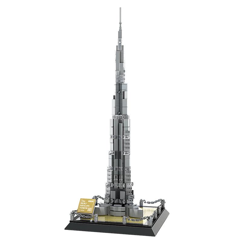 Wange La Tour Burj Khalifa-Dubaï Les Émirats Arabes Unis Bâtiment MOC Jouet Kit de Blocs de Construction Éducatifs Cadeau pour Enfants N°4222