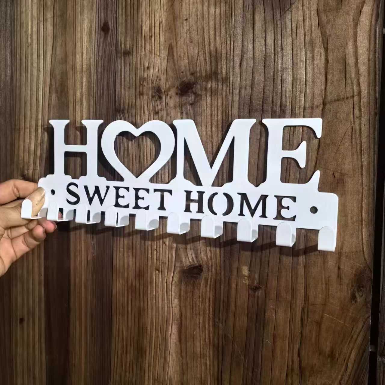 1Pc Wall Key Holder Decorative Home Accessories Wall Mounted Decor Key Clothes Coat Rack