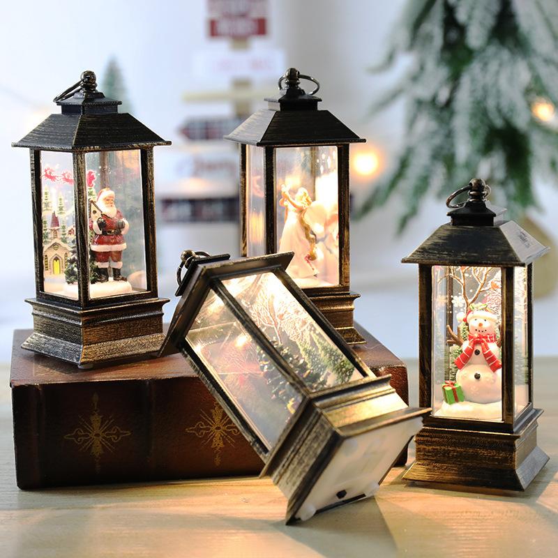 Christmas Decoration Supplies Santa Claus Snowman Candlestick Night Light Home Christmas Tree Ornament Xmas Gifts Navidad New Year