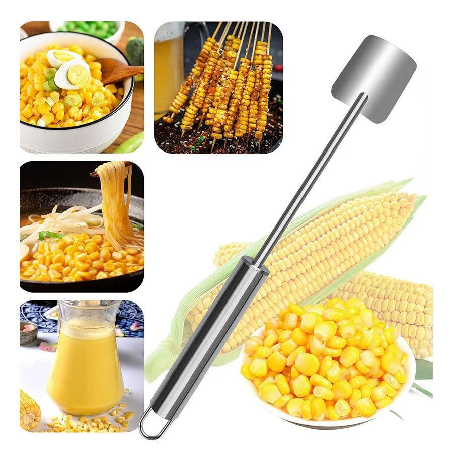 1PCS Corn Kernel Peeling Artifact Kitchen Food Grade Stainless Steel Scraper Fast Corn Shovel Planer Manual Planer Vegetable Cutter