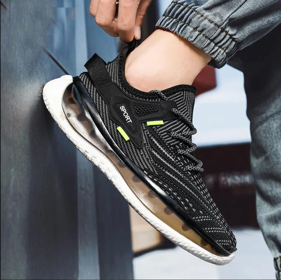 New Youth Breathable Mesh Shoes Trend Breathable Flyknit Running Shoes Men's Sports and Casual Shoes
