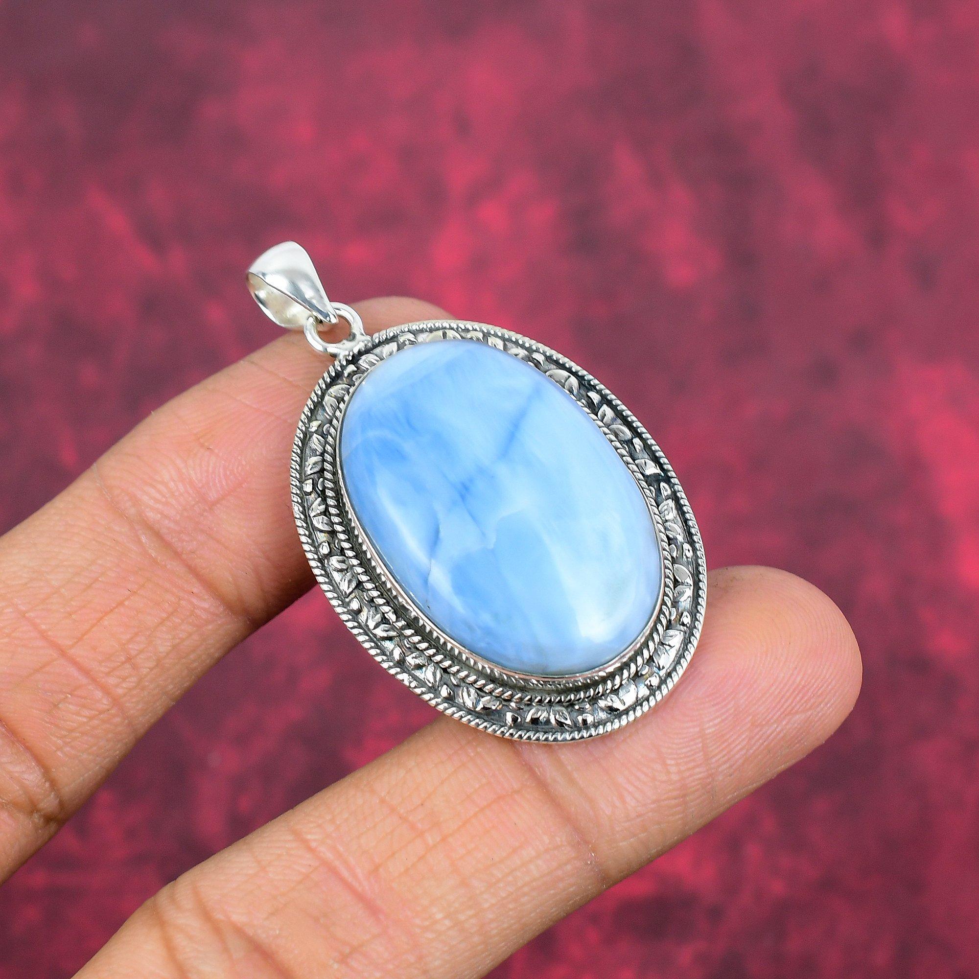 Owyhee Opal Anhänger, 925 Sterling Silber Schmuck, Edelstein Anhänger, Geschenk für Sie handgemachter zierlicher Schmuck